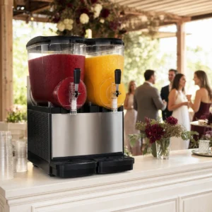 Slushmaschine mit zwei Behältern auf einer Hochzeitsfeier